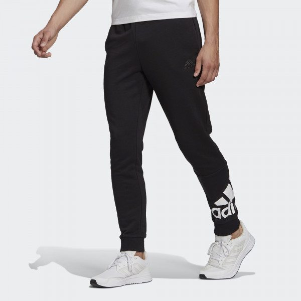 ESSENTIALS FRENCH TERRY TAPERED CUFF LOGO PANTS SVARTAR